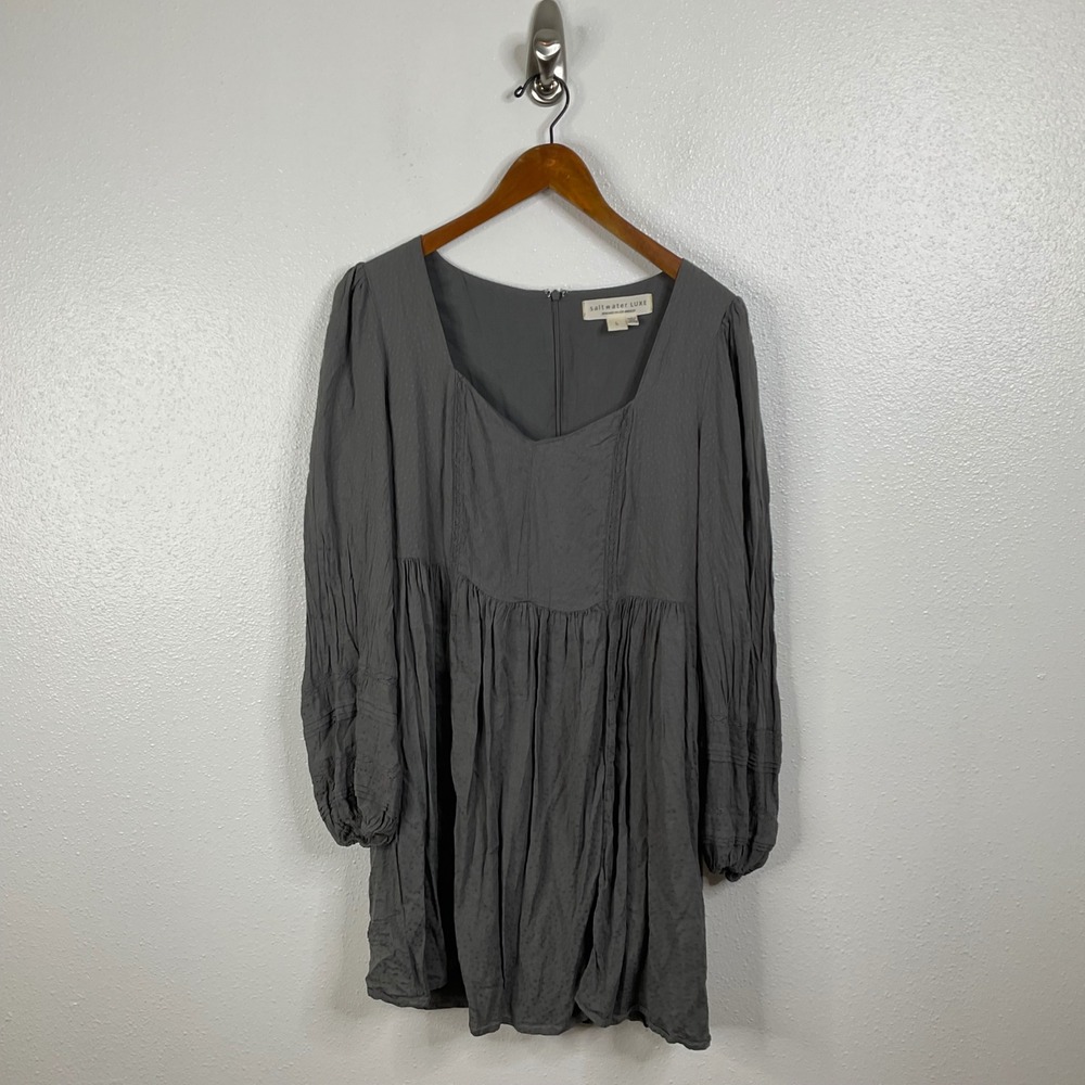 Saltwater Luxe Gray Mini Dress Size Large